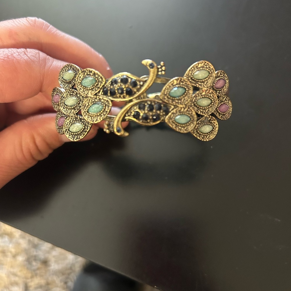 Vintage peacock bracelet